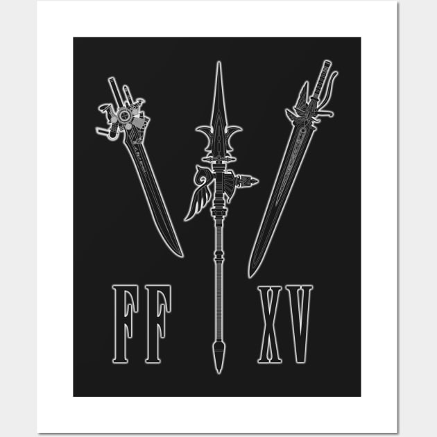 Final Fantasy 15 - Noctis weapons. Wall Art by Tenshi_no_Dogu